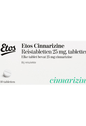 Etos Cinnarizine Reistabletten 25 mg 10 stuks