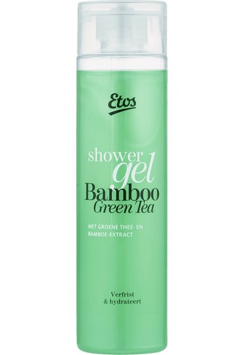 Etos shower gel Green tea & bamboo (met bubbels) 250 ml