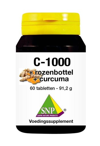 SNP Vitamine C + rozenbottel + curcuma 1000mg (60 Tabletten)