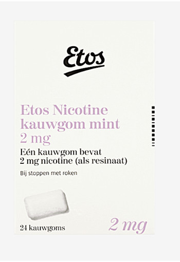 Etos Nicotine Kauwgom Mint 2 mg 24 stuks